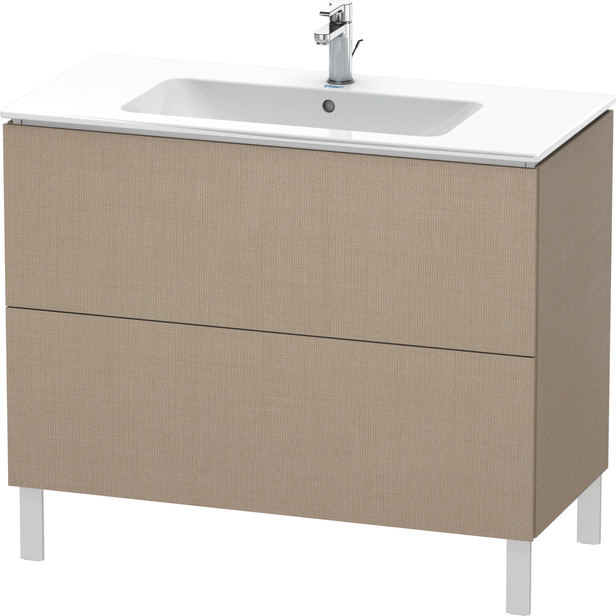 Duravit Waschtischunterschrank bodenstehend „L-Cube“ 102 × 70,4 × 48,1 cm Leinen Duravit Waschtischunterschrank bodenstehend „L-Cube“ 102 × 70,4 × 48,1 cm Leinen
