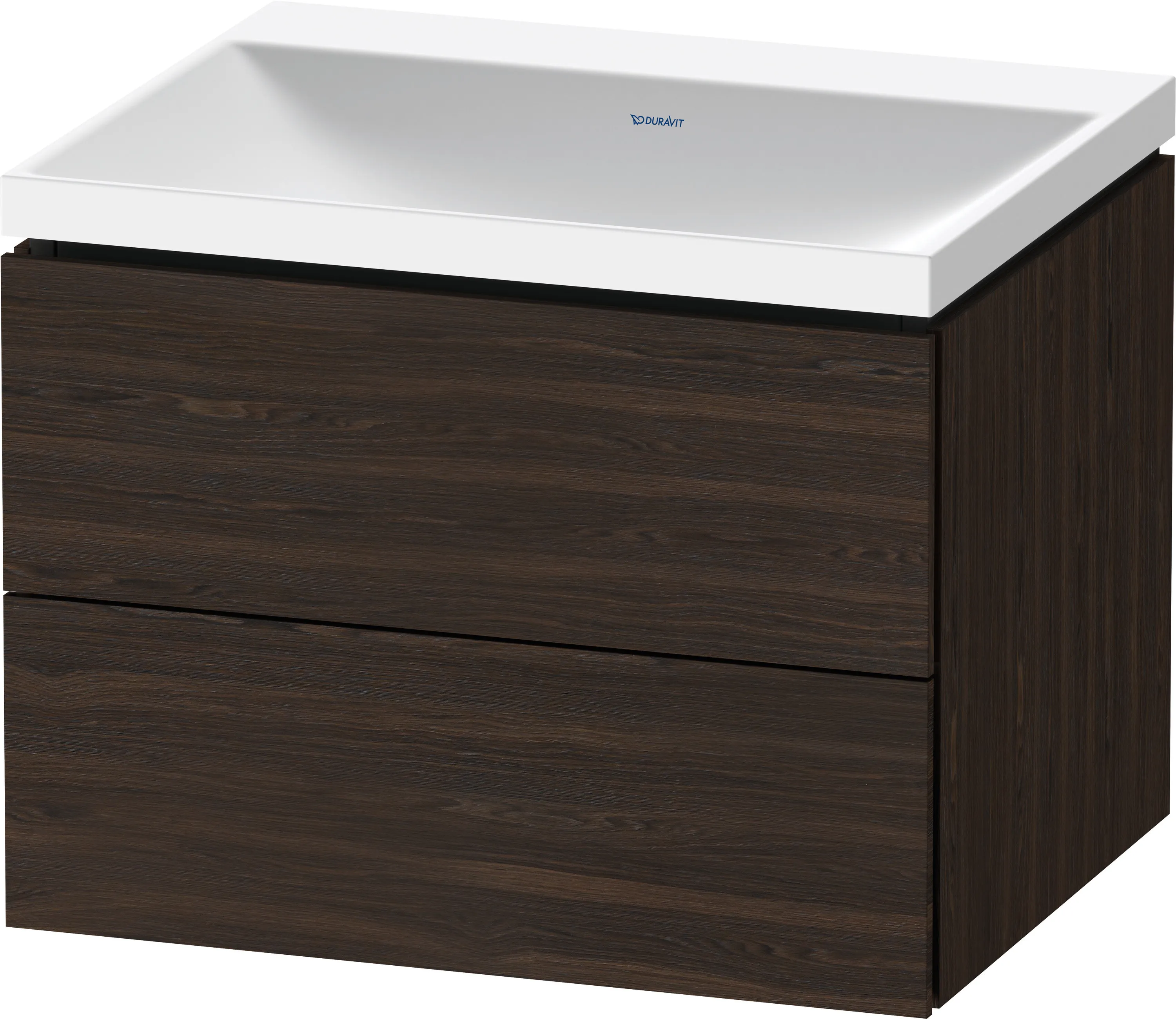 Duravit Möbelset c-shaped Set wandhängend wandhängend „L-Cube“ 60 × 48 × 48 cm Nussbaum gebürstet