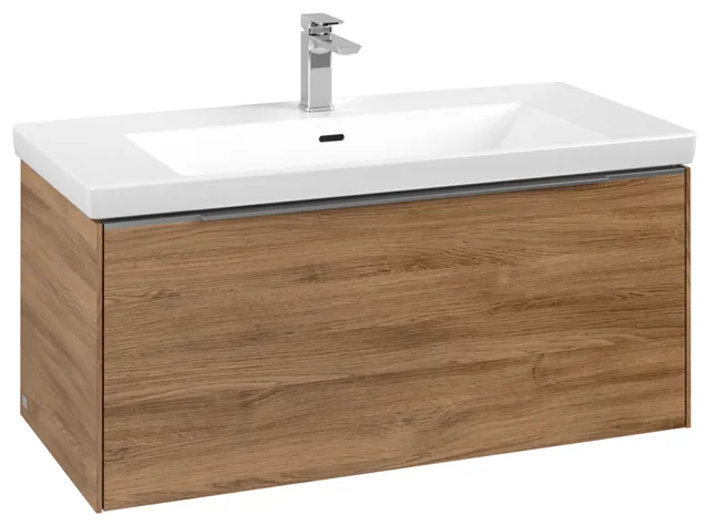 Villeroy & Boch Waschtischunterschrank „Subway 3.0“ für Schrankwaschtisch 973 × 429 × 478 mm Kansas Oak, für Becken mittig