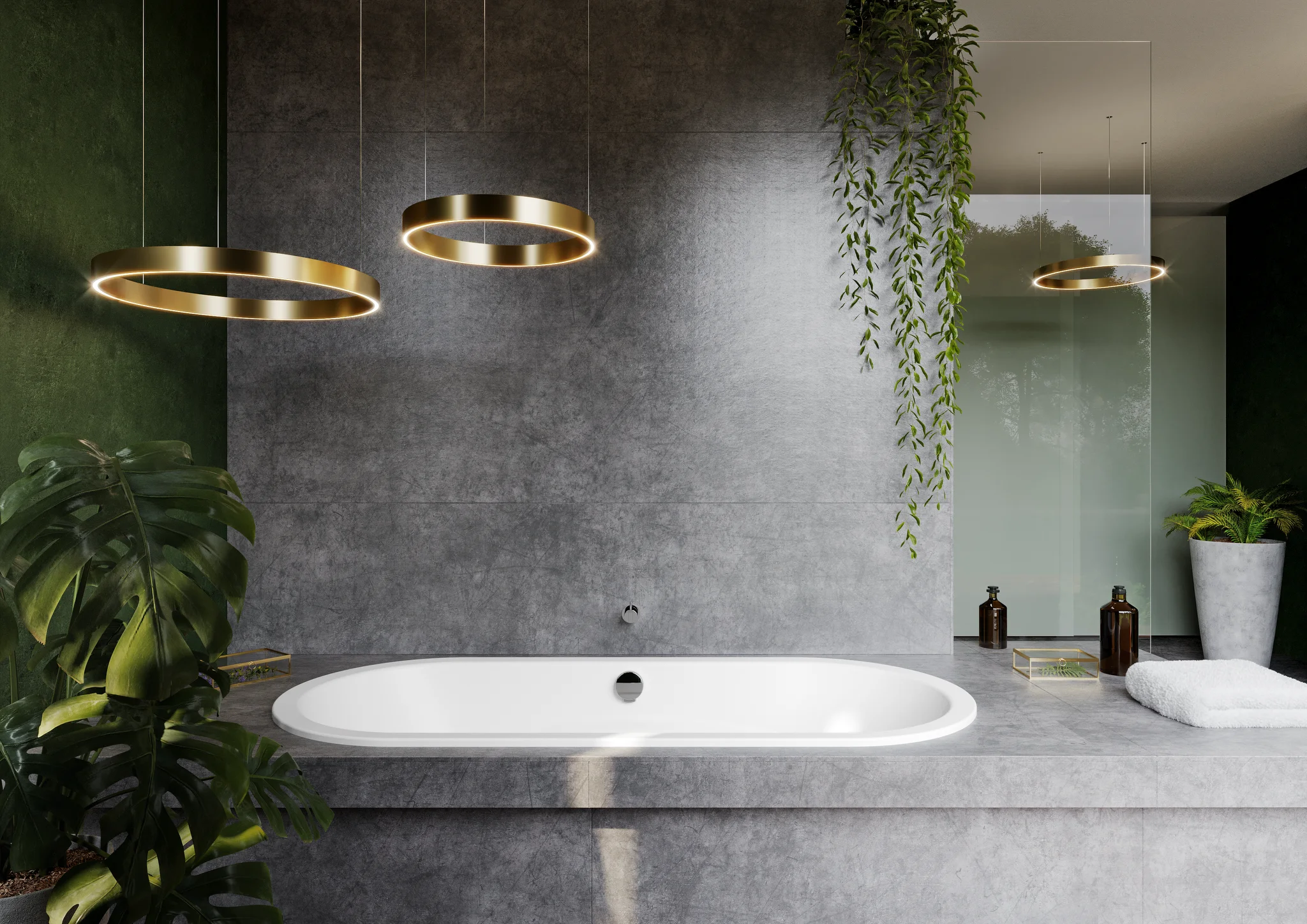 Kaldewei VAIO DUO OVAL Badewanne, oval, alpinweiß, 1800 x 800 mm, 420 mm Tiefe