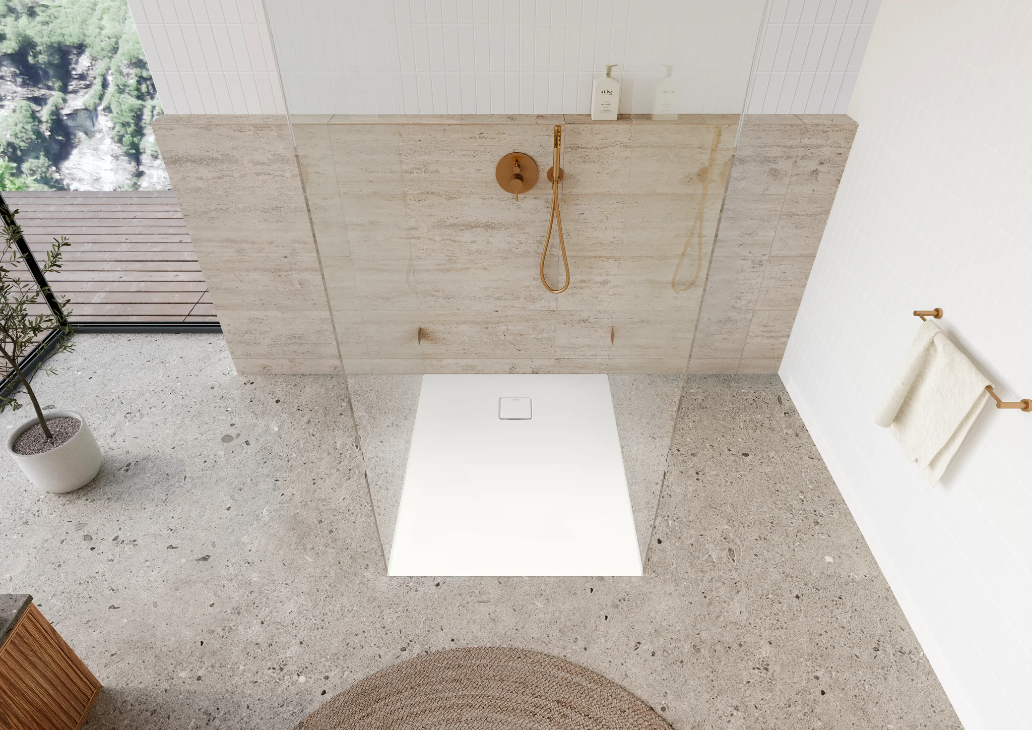Kaldewei ALUVIA Duschfläche, 800x900 mm, alpinweiß matt, Invisible Grip, SolidLite