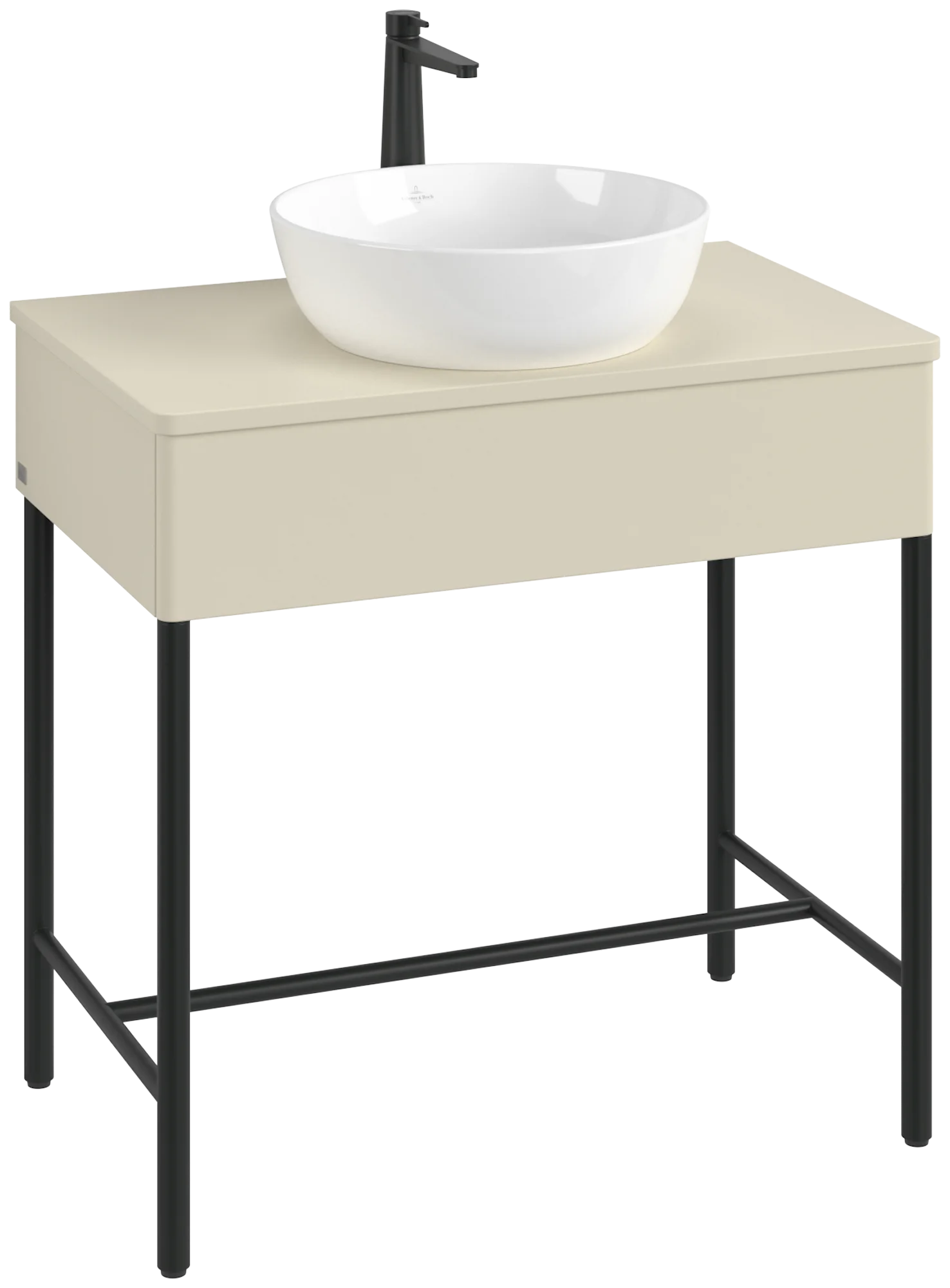 Villeroy & Boch Waschbeckenunterschrank Artis, Silk Grey Matt Lacquer, 800x782x500mm, mit Metallgestell und Push-to-open Funktion Villeroy & Boch Waschbeckenunterschrank Artis, Silk Grey Matt Lacquer, 800x782x500mm, mit Metallgestell und Push-to-open Funktion