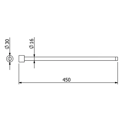 -VELA R Handtuchstange L=450MM chrom