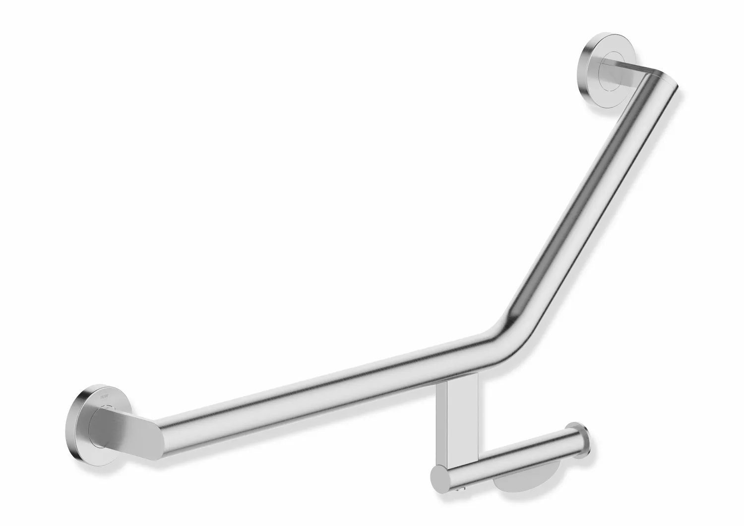 HEWI Winkelgriff mit WC-Papierrollenhalter, System 900, links