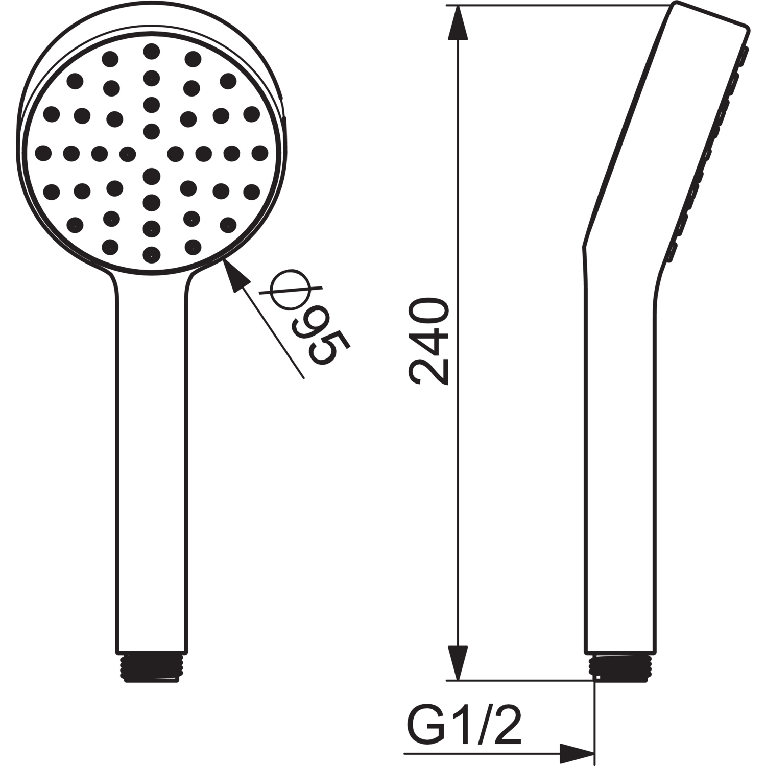 Handbrause MEDIJET 0416 1-strahlig d 95 mm Chrom