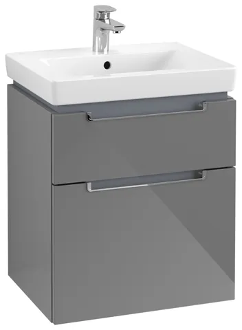 Villeroy & Boch Waschtischunterschrank „Subway 2.0“ 537 × 590 × 423 mm Glossy Grey, für Becken mittig, ohne Beleuchtung Villeroy & Boch Waschtischunterschrank „Subway 2.0“ 537 × 590 × 423 mm Glossy Grey, für Becken mittig, ohne Beleuchtung