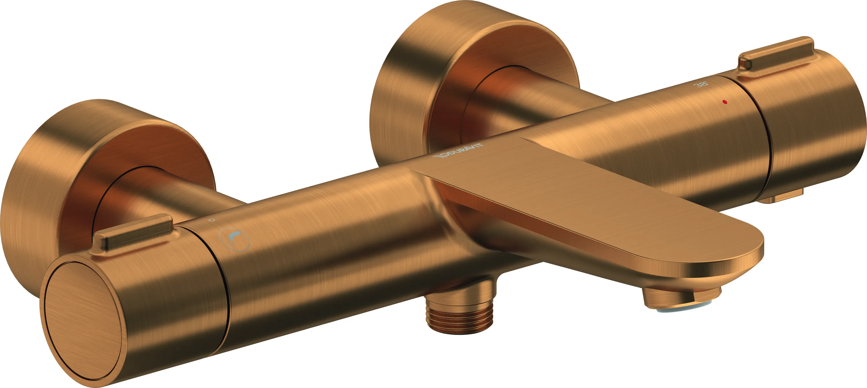 Zweihand-Wannenarmatur „Wave“ Ausladung 198 mm in Bronze (gebürstet)