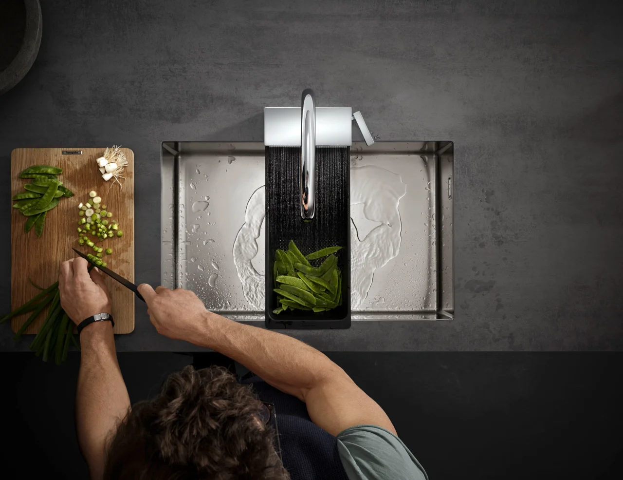 Hansgrohe Aquno Select M81 Einhebel-Küchenmischer mit Ausziehbrause 3jet Chrom, ComfortZone 170, Schwenkbereich einstellbar in 3 Stufen auf 60°, 110° oder 150°, Laminarstrahl, Brausestrahl, SatinFlow, MagFit magnetische Brausehalterung, maximale Durchflu Hansgrohe Aquno Select M81 Einhebel-Küchenmischer mit Ausziehbrause 3jet Chrom, ComfortZone 170, Schwenkbereich einstellbar in 3 Stufen auf 60°, 110° oder 150°, Laminarstrahl, Brausestrahl, SatinFlow, MagFit magnetische Brausehalterung, maximale Durchflu