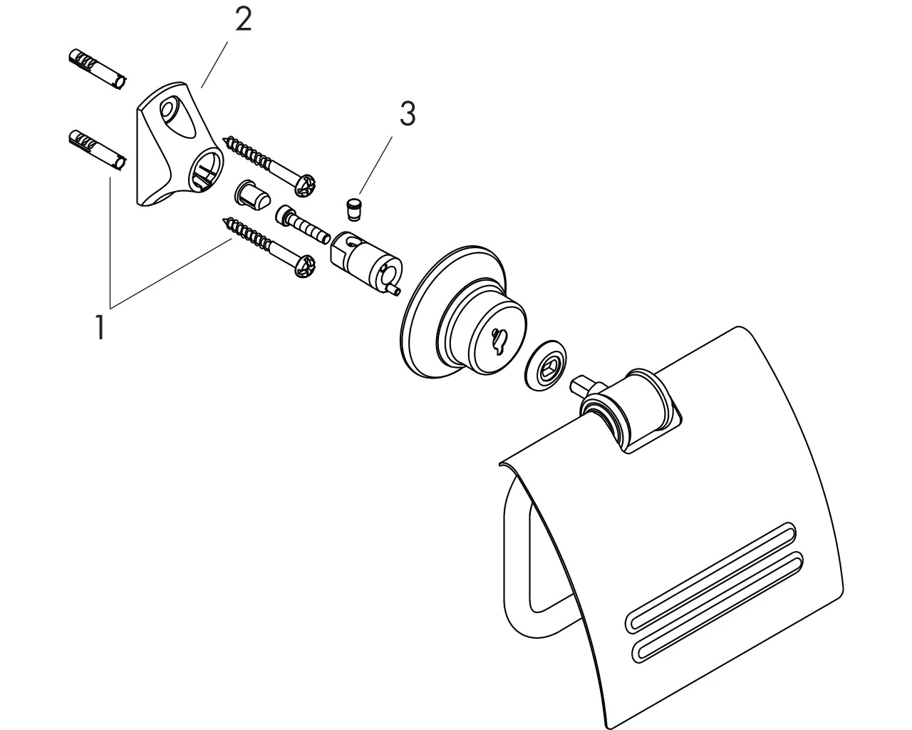 Papierrollenhalter Axor Montreux chrom