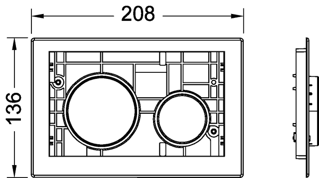 Loop Betätigungseinheit mit Tasten für WC-Betätigungsplatten