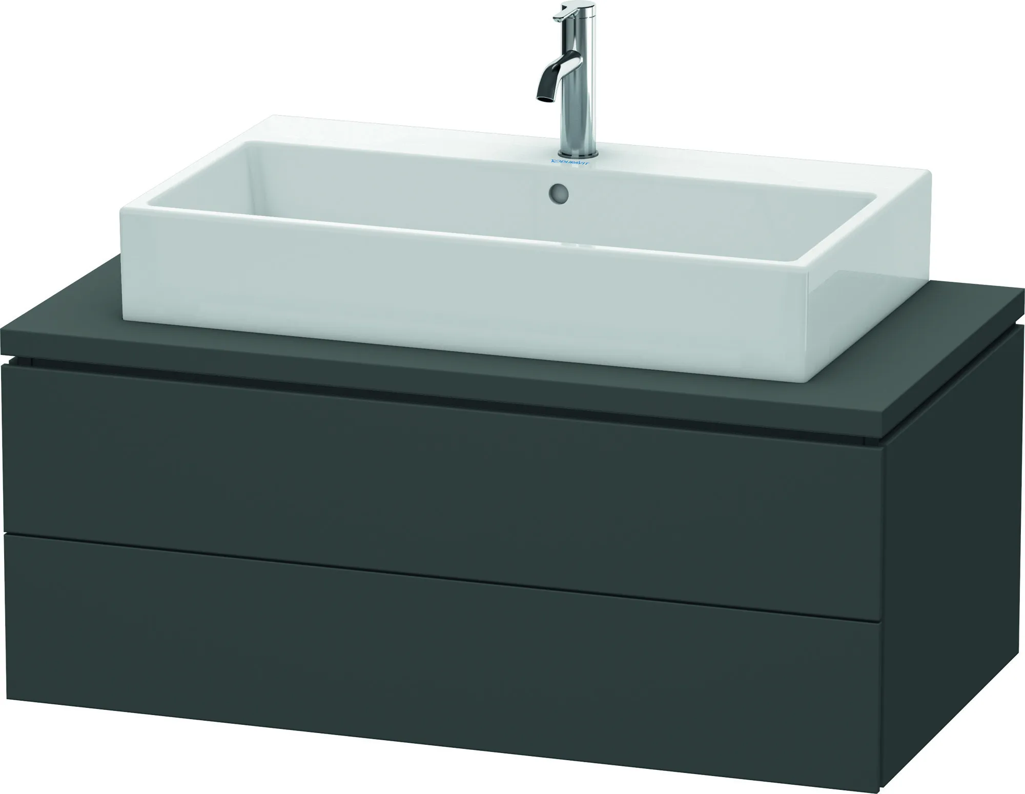 Duravit Waschtischunterschrank wandhängend „L-Cube“ 102 × 40 × 54,7 cm Graphit Matt Duravit Waschtischunterschrank wandhängend „L-Cube“ 102 × 40 × 54,7 cm Graphit Matt