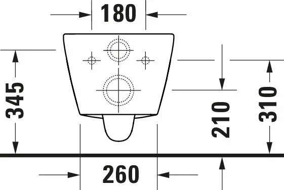 Wand-Tiefspül-WC Compact „D-Neo“ 37 × 40 × 48 cm, Befestigung sichtbar, ohne Spülrand