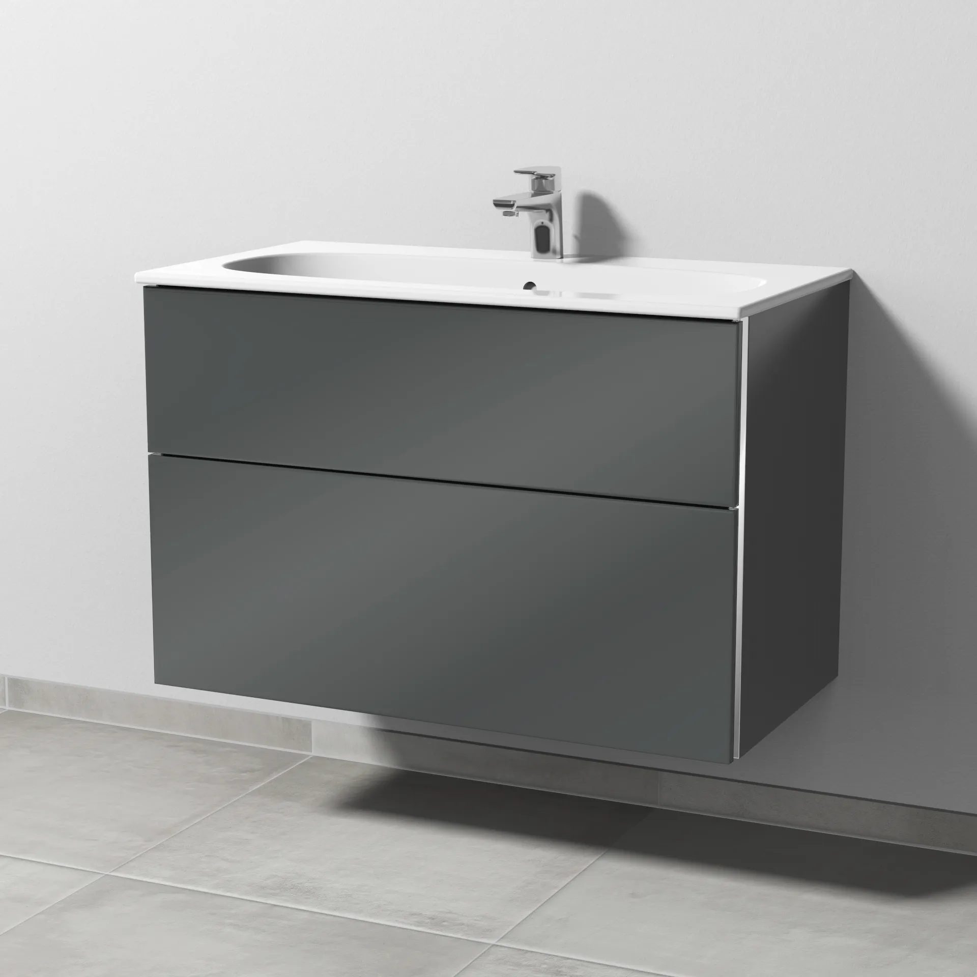 Sanipa Waschtischunterschrank „3way“ passend zu Keramik-Waschtische Acanto Slim von Geberit 880 × 582 × 467 mm in Anthrazit (glanz) Sanipa Waschtischunterschrank „3way“ passend zu Keramik-Waschtische Acanto Slim von Geberit 880 × 582 × 467 mm in Anthrazit (glanz)