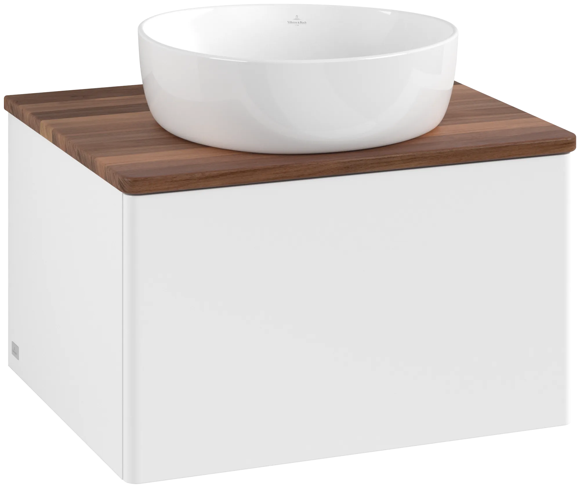 Villeroy & Boch Antao Waschbeckenunterschrank L29_1, 600x360x500mm, Holz, White Matt Lacquer / Warm Walnut