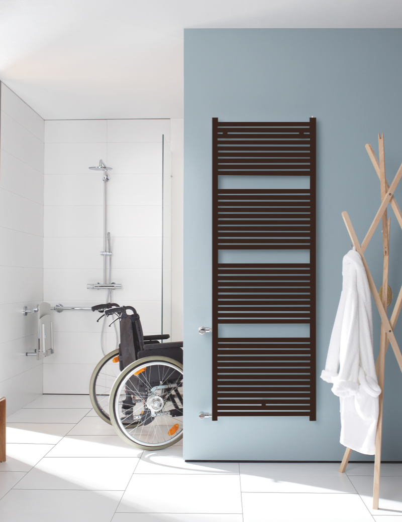 Zehnder Design-Heizkörper Toga Austausch, 1.148 x 35 x 600 mm, Dark Brown