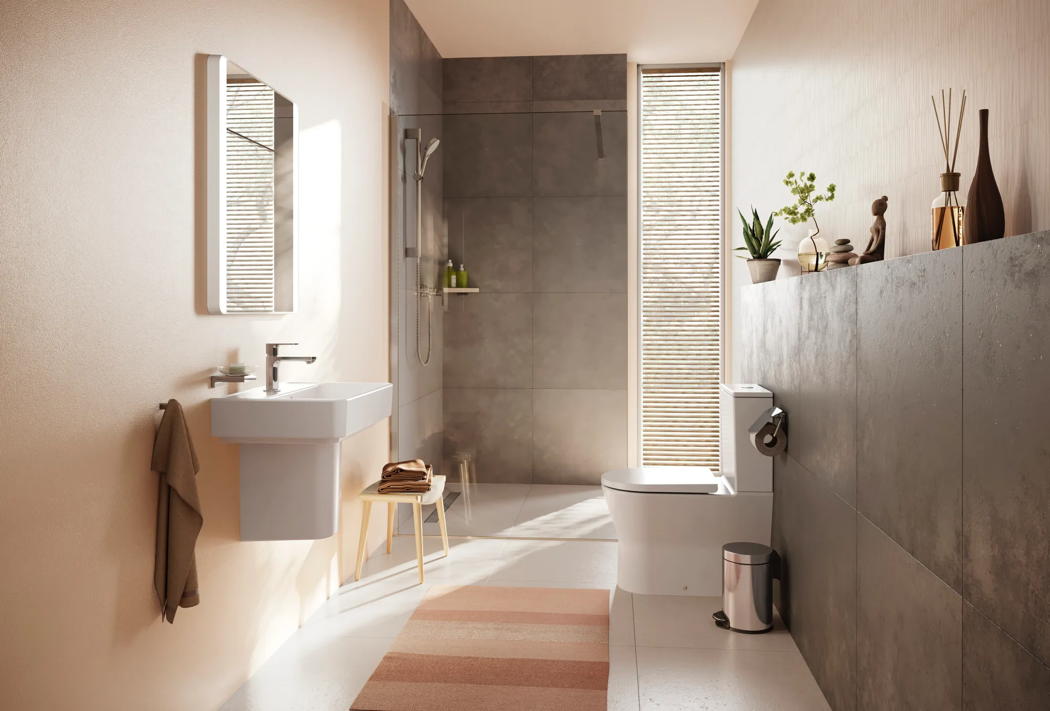 Hansgrohe Spiegel „Xarita Lite Q“ in Mattweiß