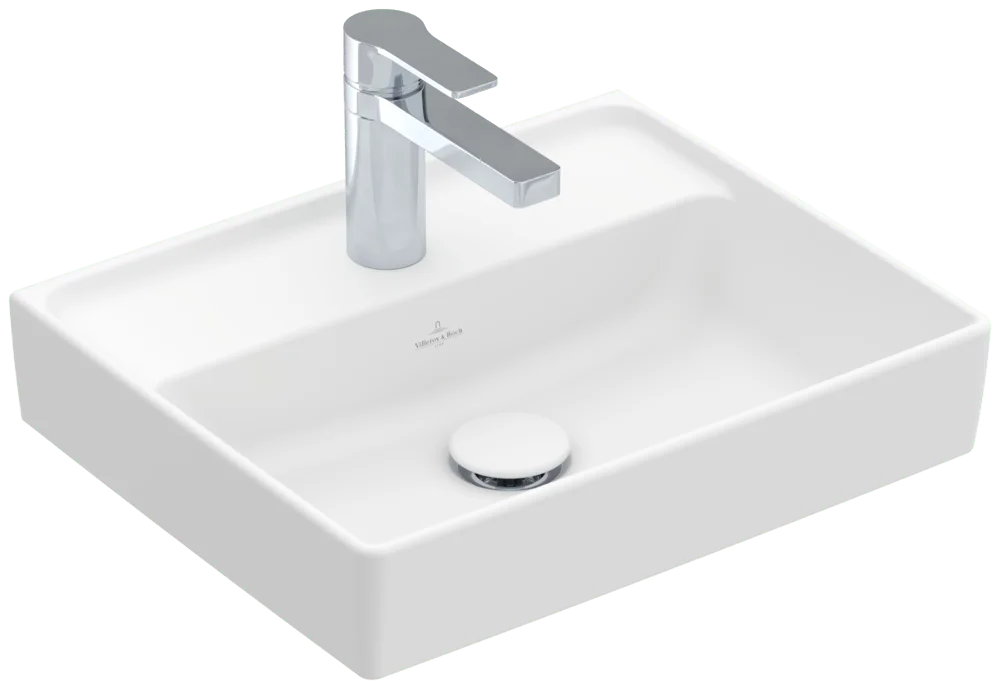 Villeroy & Boch Collaro Handwaschbecken 450x370mm Rechteck TitanCeram Stone White