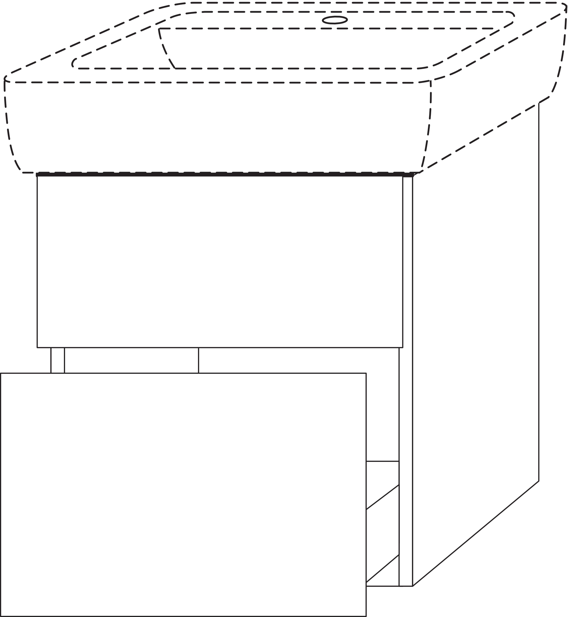 Sanipa Waschtischunterschrank „3way“ passend zu Keramik-Waschtische Pro A von Laufen 525 × 588 × 447 mm in Wine-Red