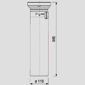 WC-Anschlussstutzen 400 mm Rattensperre