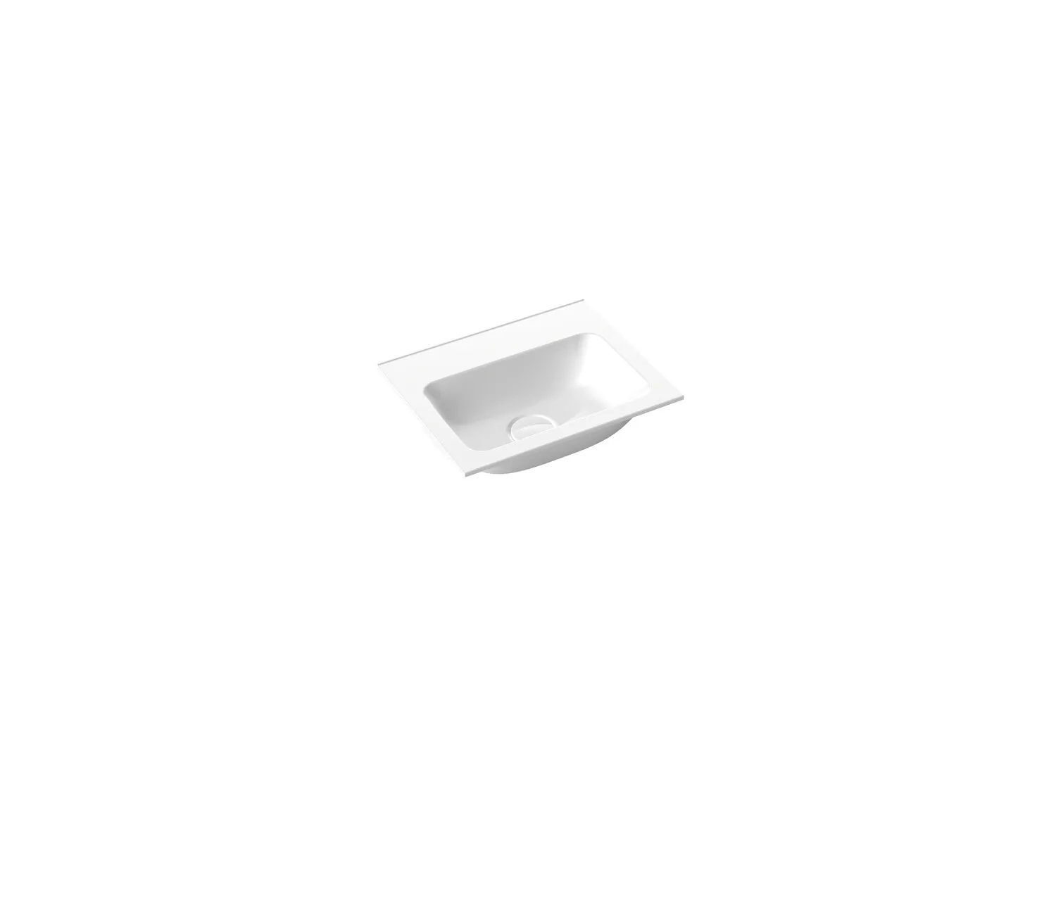 Waschbecken evo, ohne Armaturenbohrung, 400 mm, weiss Waschbecken evo, ohne Armaturenbohrung, 400 mm, weiss