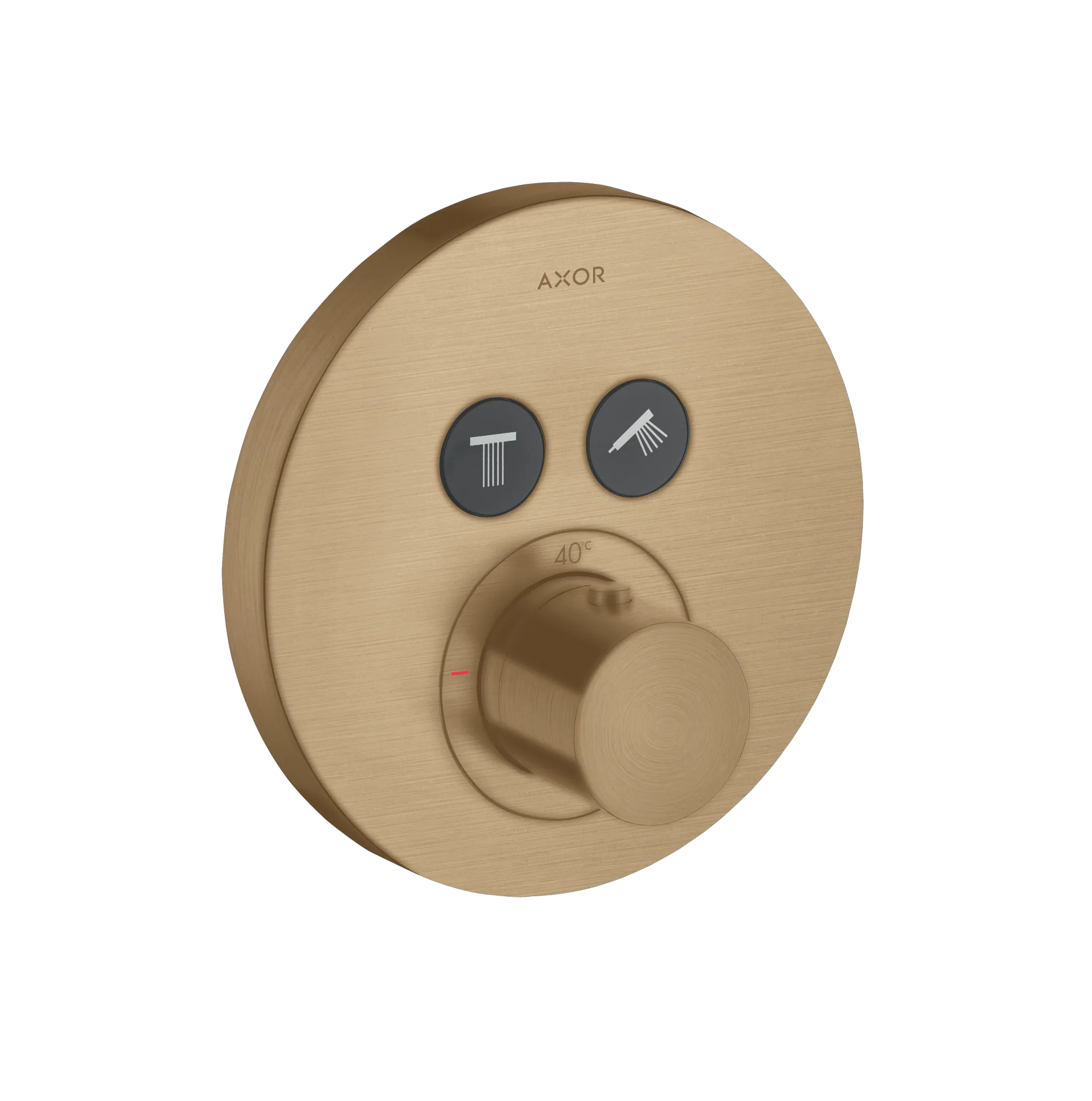 Hansgrohe AXOR ShowerSolutions Thermostat Unterputz rund für 2 Verbraucher Brushed Bronze Hansgrohe AXOR ShowerSolutions Thermostat Unterputz rund für 2 Verbraucher Brushed Bronze