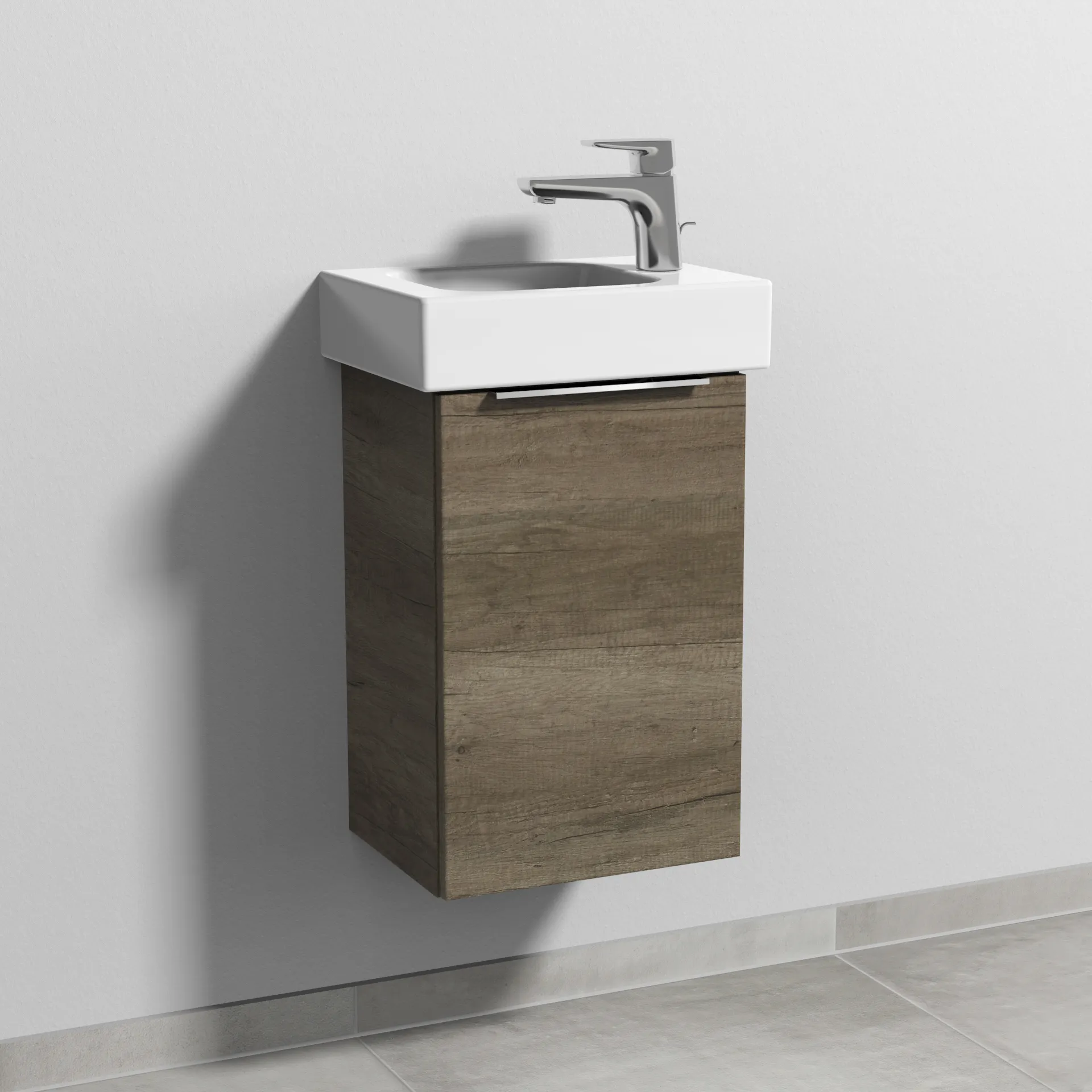 Sanipa Waschtischunterschrank „3way“ passend zu Keramik-Waschtische iCon von Geberit 335 × 523 × 267 mm in Eiche Nebraska, Anschlag rechts Sanipa Waschtischunterschrank „3way“ passend zu Keramik-Waschtische iCon von Geberit 335 × 523 × 267 mm in Eiche Nebraska, Anschlag rechts