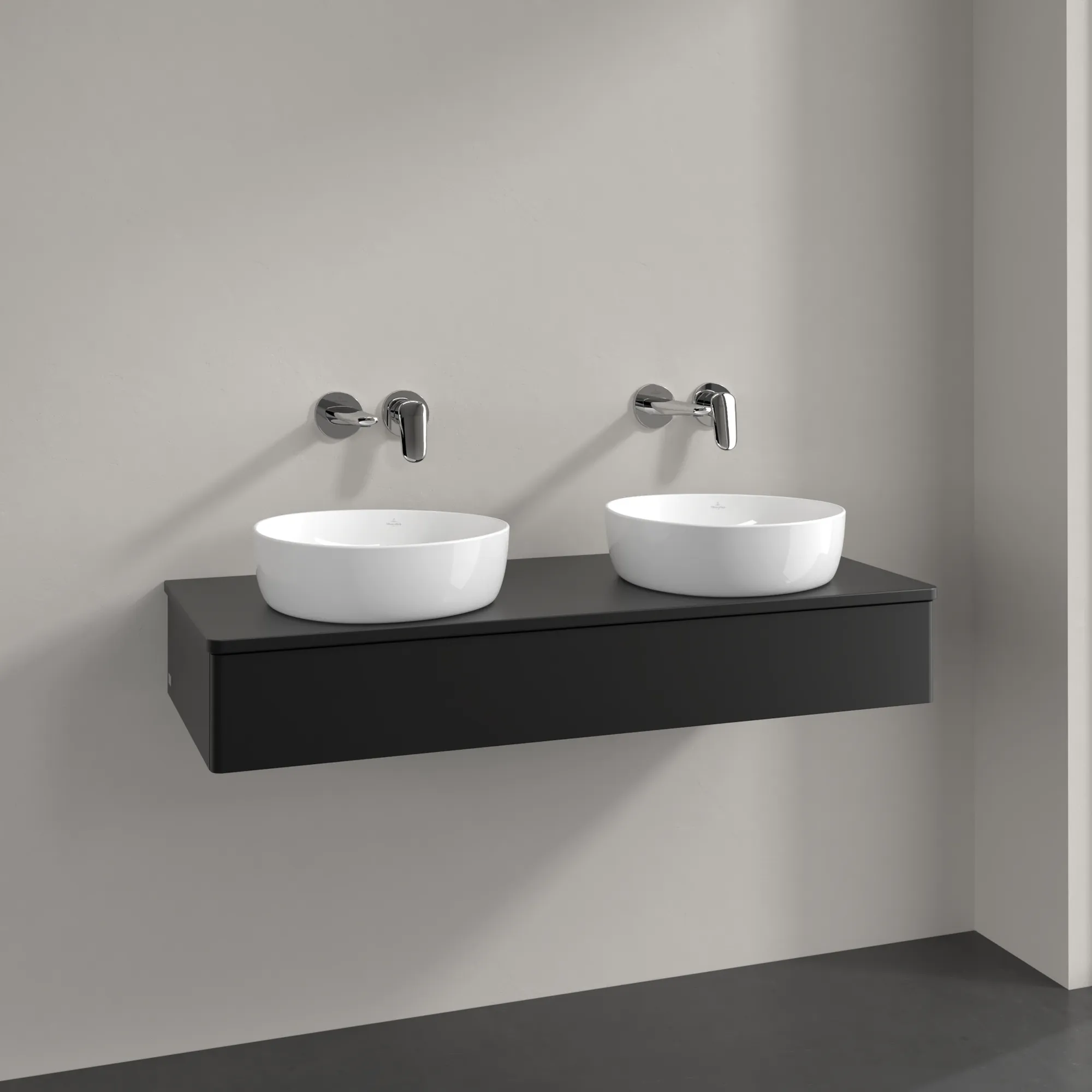 Villeroy & Boch Antao L13_5 Waschbeckenunterschrank 1200x190x500mm Black Matt