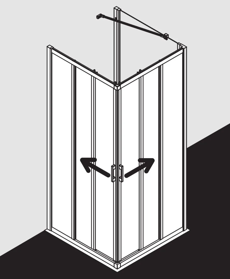 Kermi Duschtür Eckeinstieg 3-teilig (Gleittüren) Halbteil links „LIGA“ 185 cm Glas Klar, Profile Silber Hochglanz, Schiebetür dreiteilig Kermi Duschtür Eckeinstieg 3-teilig (Gleittüren) Halbteil links „LIGA“ 185 cm Glas Klar, Profile Silber Hochglanz, Schiebetür dreiteilig