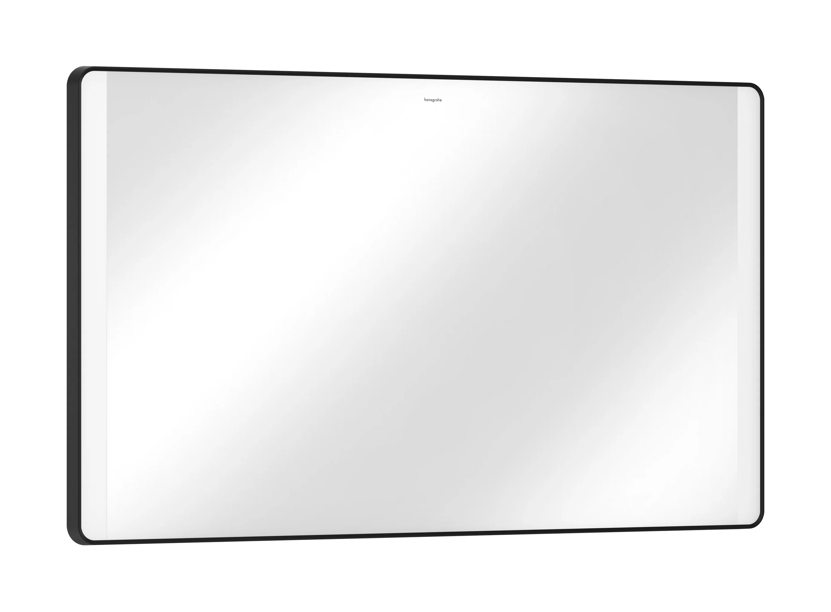 Hansgrohe Xarita Lite Q Spiegel mit seitlicher LED-Beleuchtung, Mattschwarz, 1200 x 700 mm, Wandmontage