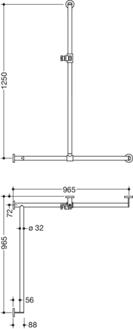 HEWI Haltegriff Ausführung links „System 900“ in Weiß tiefmatt / Signalweiß matt HEWI Haltegriff Ausführung links „System 900“ in Weiß tiefmatt / Signalweiß matt