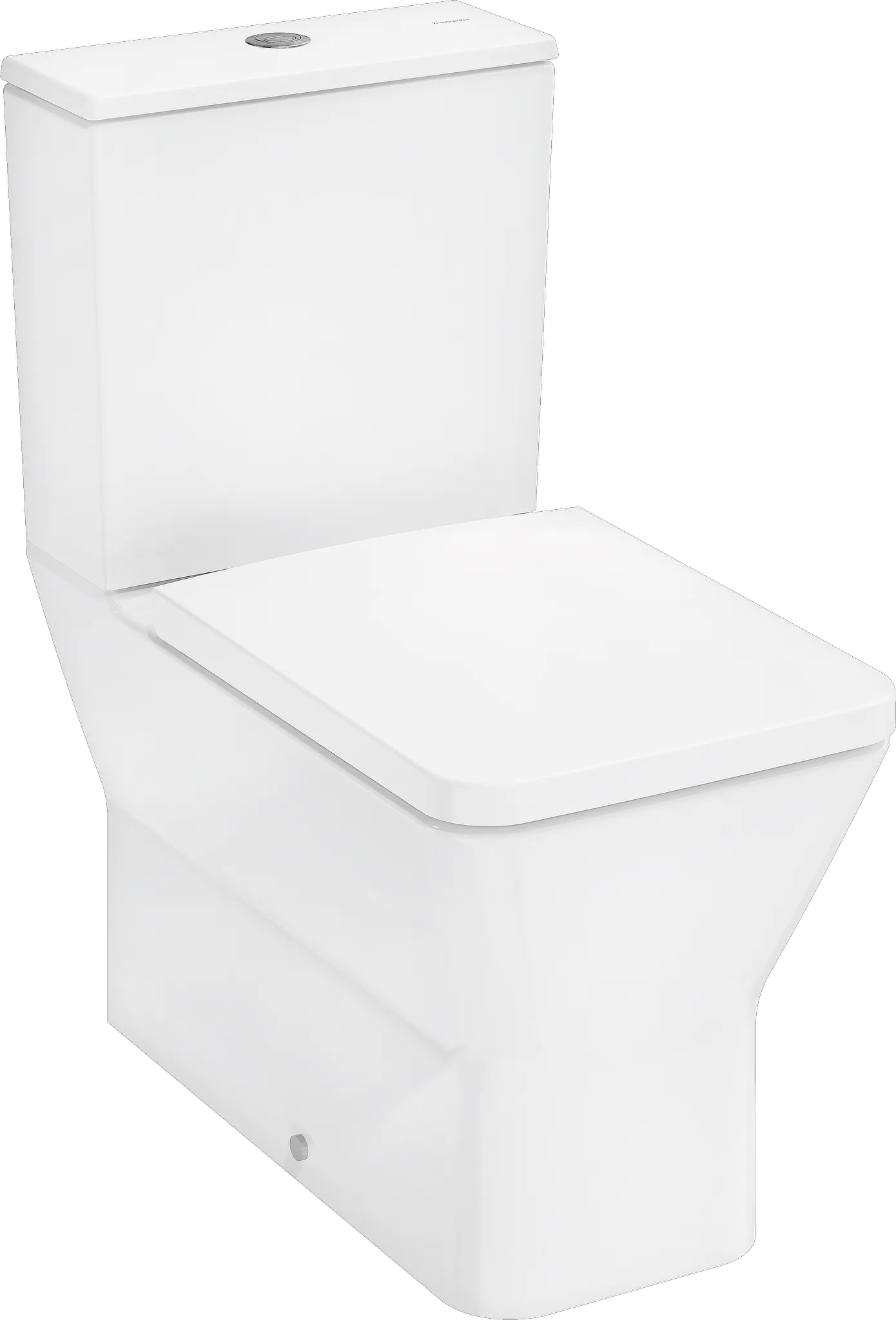 EluPura Original Q Stand WC Set 640 mit horizontalem Abgang AquaChannel Flush mit aufgesetztem Spülkasten und WC-Sitz Weiß EluPura Original Q Stand WC Set 640 mit horizontalem Abgang AquaChannel Flush mit aufgesetztem Spülkasten und WC-Sitz Weiß