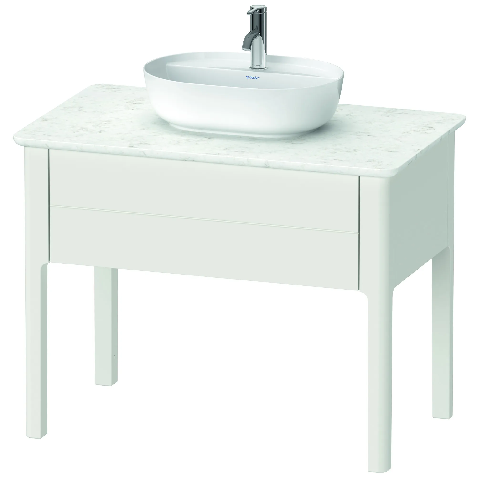 Duravit Waschtischunterschrank bodenstehend „Luv“ 93,8 × 74,3 × 57 cm Nordic Weiß Seidenmatt Duravit Waschtischunterschrank bodenstehend „Luv“ 93,8 × 74,3 × 57 cm Nordic Weiß Seidenmatt