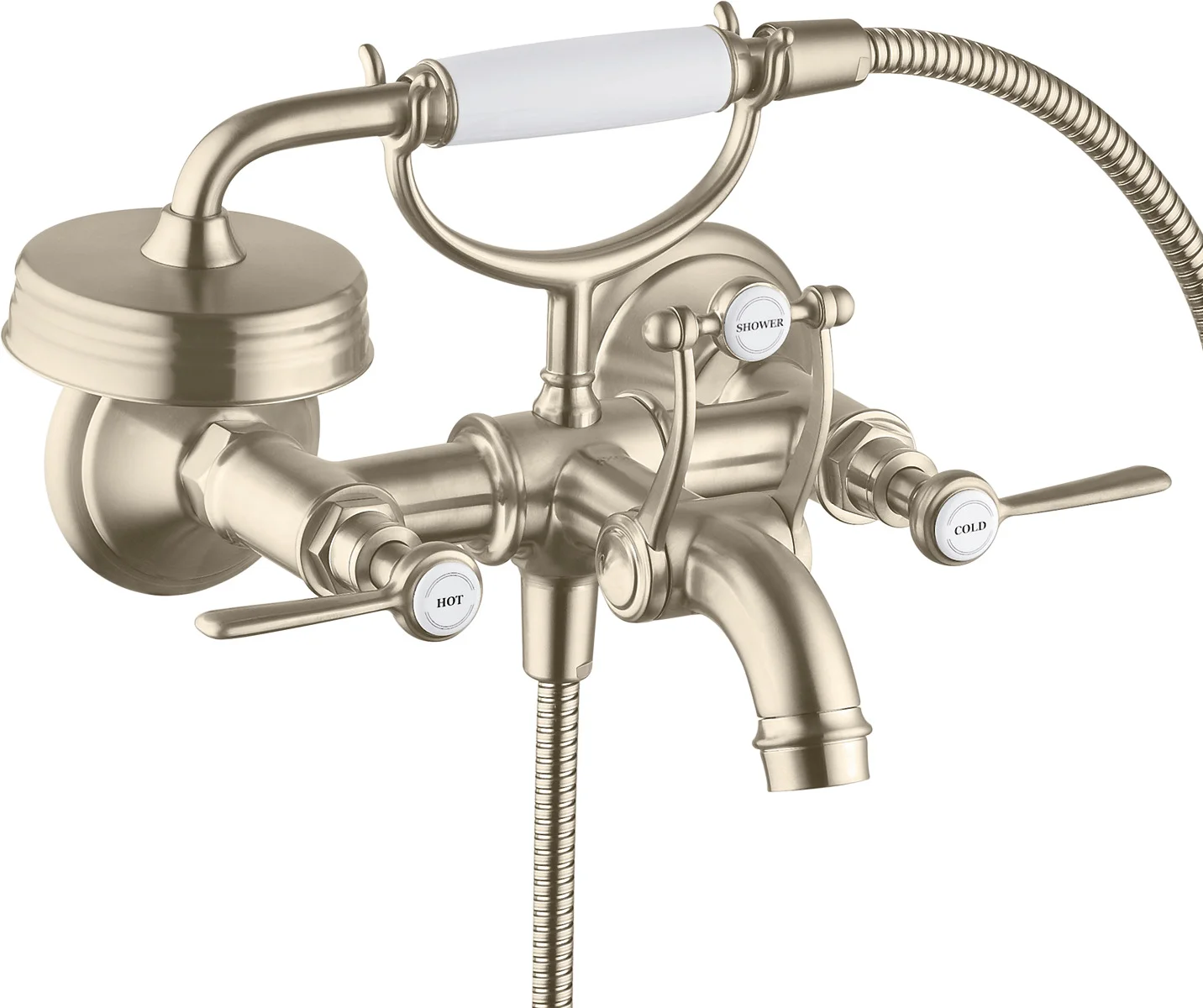 Hansgrohe AXOR Montreux 2-Griff Wannenarmatur Aufputz, Chrom, Ausladung 224 mm, Stichmaß 170 ±32 mm Hansgrohe AXOR Montreux 2-Griff Wannenarmatur Aufputz, Chrom, Ausladung 224 mm, Stichmaß 170 ±32 mm