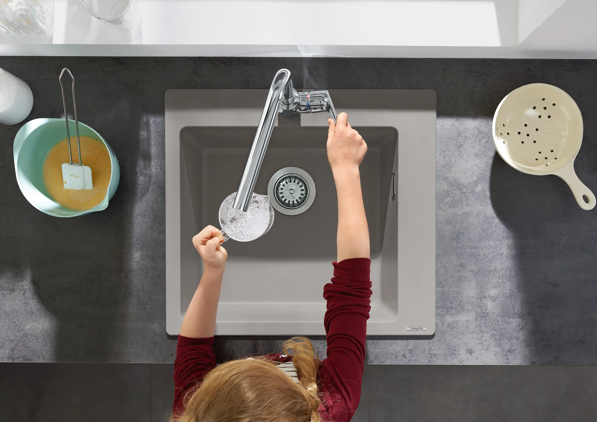 Hansgrohe S51 S510-F450 Einbauspüle 450, Betongrau