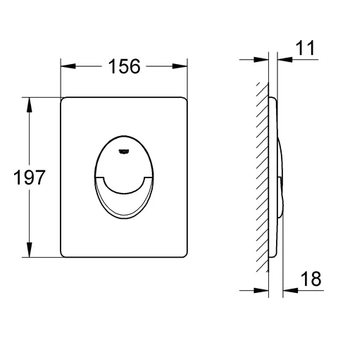 Grohe Skate Air WC-Betätigung 38505, 2-Mengen- und Start & Stopp-Betätigung, alpinweiß Grohe Skate Air WC-Betätigung 38505, 2-Mengen- und Start & Stopp-Betätigung, alpinweiß