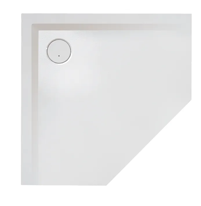 Duschwanne „Muna“ Fünfeck 100 × 100 cm in Weiß Farbe: Weiß / Größe: 100 × 100 cm / Oberflächenbeschichtung: mit Antirutsch Duschwanne „Muna“ Fünfeck 100 × 100 cm in Weiß Farbe: Weiß / Größe: 100 × 100 cm / Oberflächenbeschichtung: mit Antirutsch