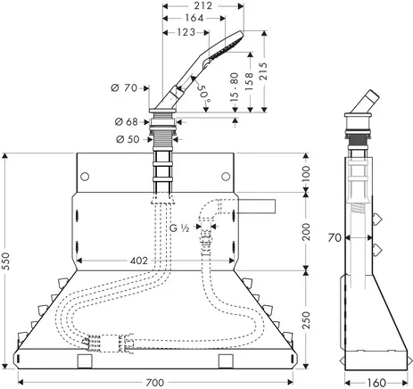 Hansgrohe AXOR Mischer AXOR Bouroullec AXOR Grundkörper Bonusfähiger Umsatz AXOR Wannenrand-Set mit Handbrause, Chrom Hansgrohe AXOR Mischer AXOR Bouroullec AXOR Grundkörper Bonusfähiger Umsatz AXOR Wannenrand-Set mit Handbrause, Chrom