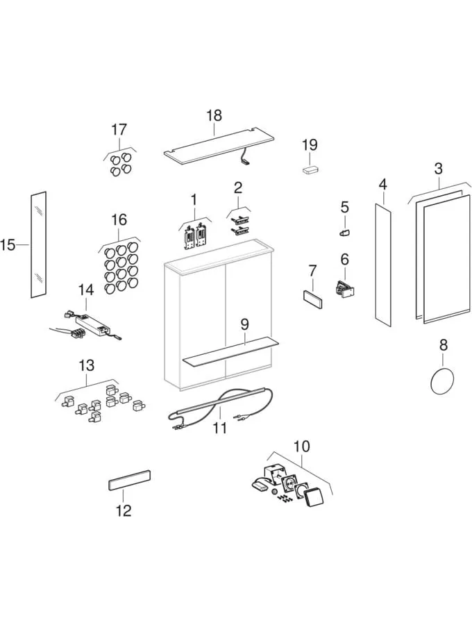 Geberit Spiegelschrank „Option“ 60 × 17,2 cm Geberit Spiegelschrank „Option“ 60 × 17,2 cm