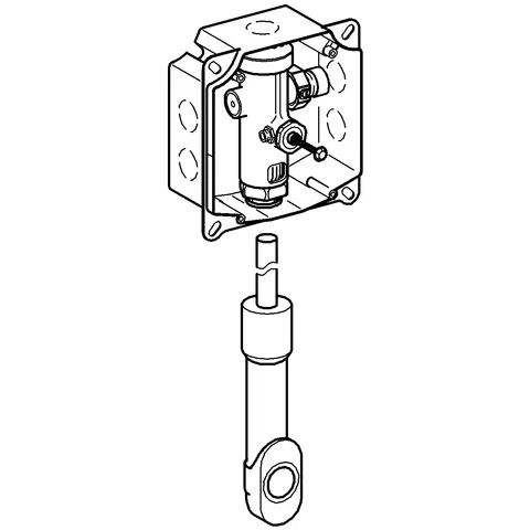 Druckspüler für WC 37048, Wandeinbau, DN 20, mit Anschluss für Magnetventil Druckspüler für WC 37048, Wandeinbau, DN 20, mit Anschluss für Magnetventil