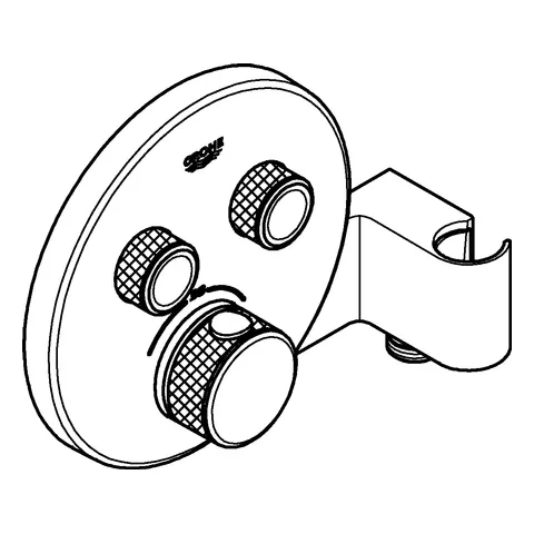 Grohe Grohtherm SmartControl Thermostat, Unterputz mit 2 Absperrventilen und Brausehalter, chrom Grohe Grohtherm SmartControl Thermostat, Unterputz mit 2 Absperrventilen und Brausehalter, chrom