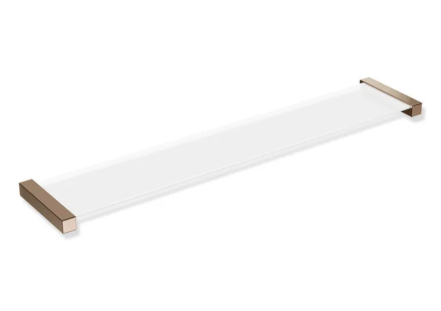 Ablage, Edelstahl, PVD, Ablagefläche aus ESG-Glas (4 mm), von der Unterseite satiniert, Breite 616 mm, Höhe 20 mm, Tiefe 122 mm, in Farbe CK (Messing glänzend) Ablage, Edelstahl, PVD, Ablagefläche aus ESG-Glas (4 mm), von der Unterseite satiniert, Breite 616 mm, Höhe 20 mm, Tiefe 122 mm, in Farbe CK (Messing glänzend)