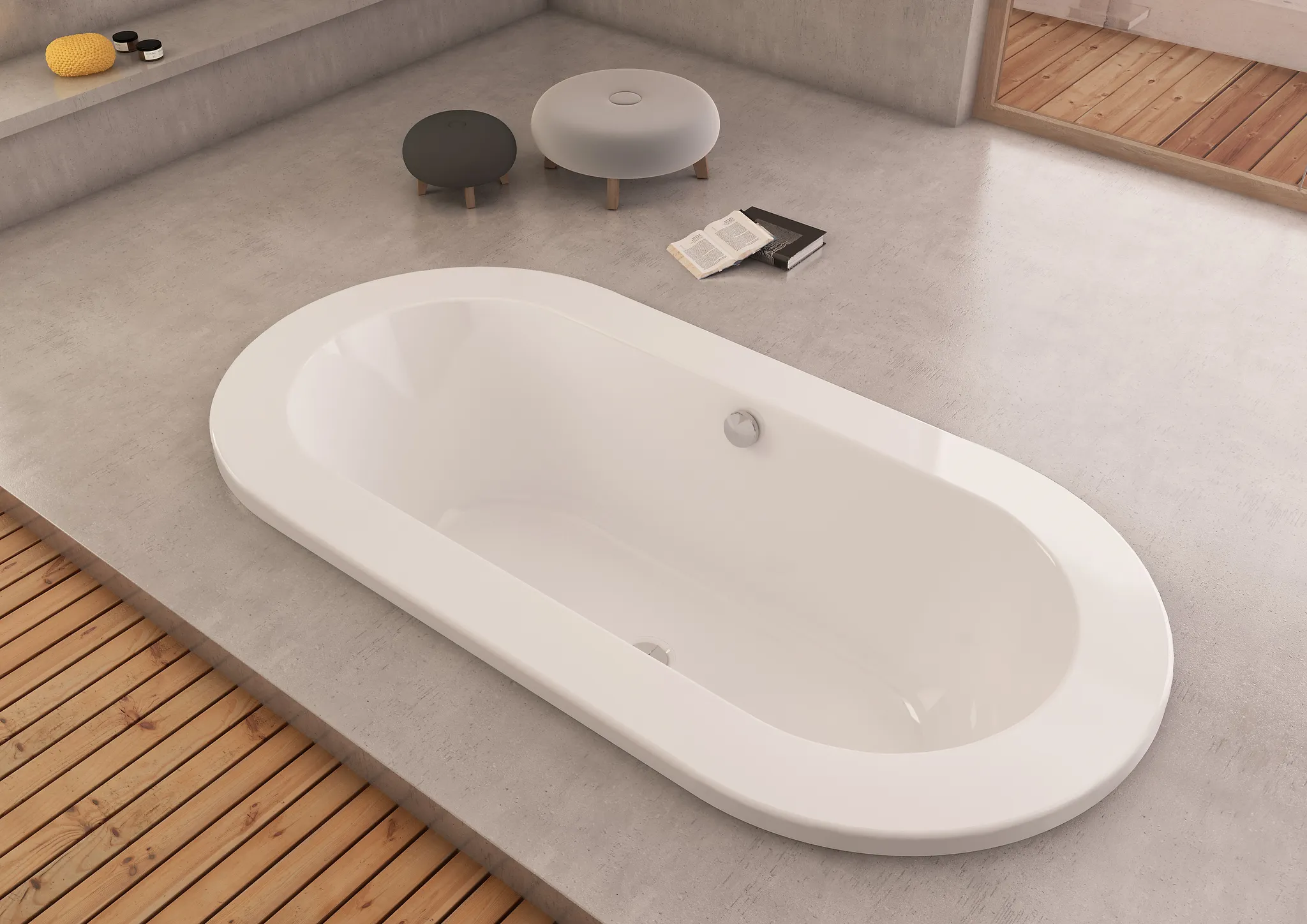 Hoesch Badewanne „Starck 1“ oval 180 × 90 cm