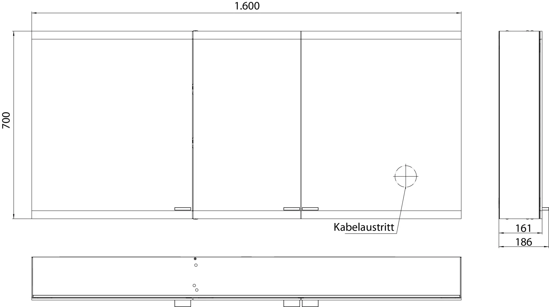 emco Aufputz-Spiegelschrank „asis evo“ 160 × 70 × 18,6 cm