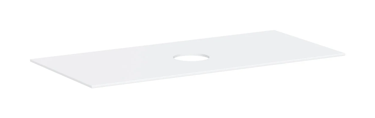 Hansgrohe Xevolos E Konsole, Mattweiß, 1.180 x 500 mm, mittiger Ausschnitt für Aufsatzwaschtisch ohne Hahnloch