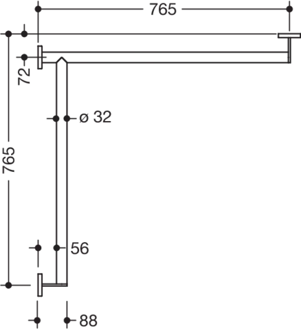 HEWI Haltegriff pulverbeschichtet „System 900“