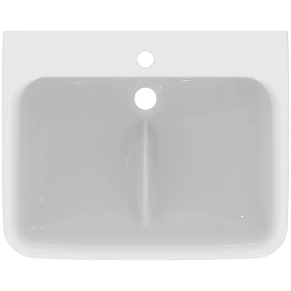 Waschbecken „Contour21+“ 60 × 48 × 17,5 cm, Hahnlochposition mittig