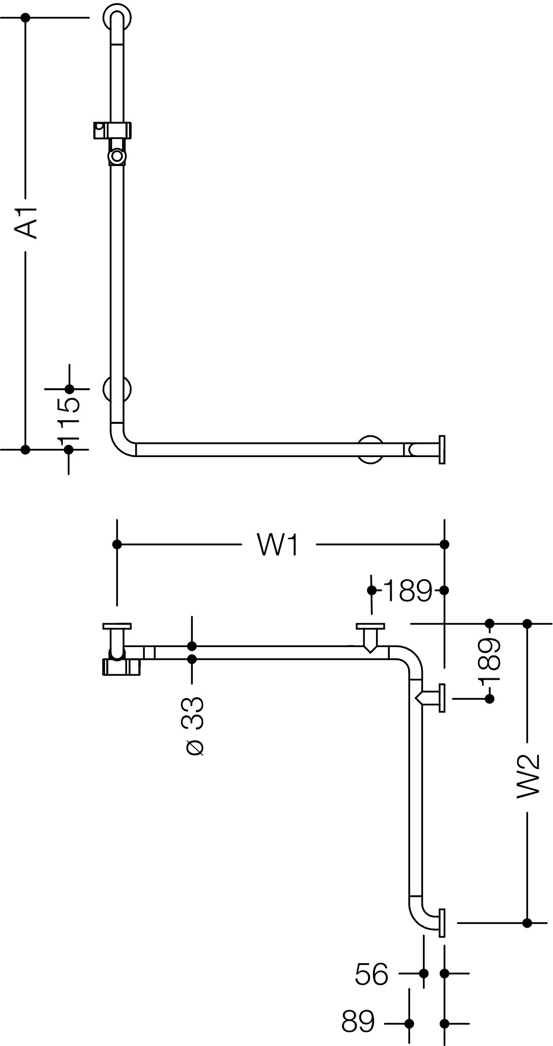 HEWI Haltegriff „Serie 801“ in / / HEWI Haltegriff „Serie 801“ in / /