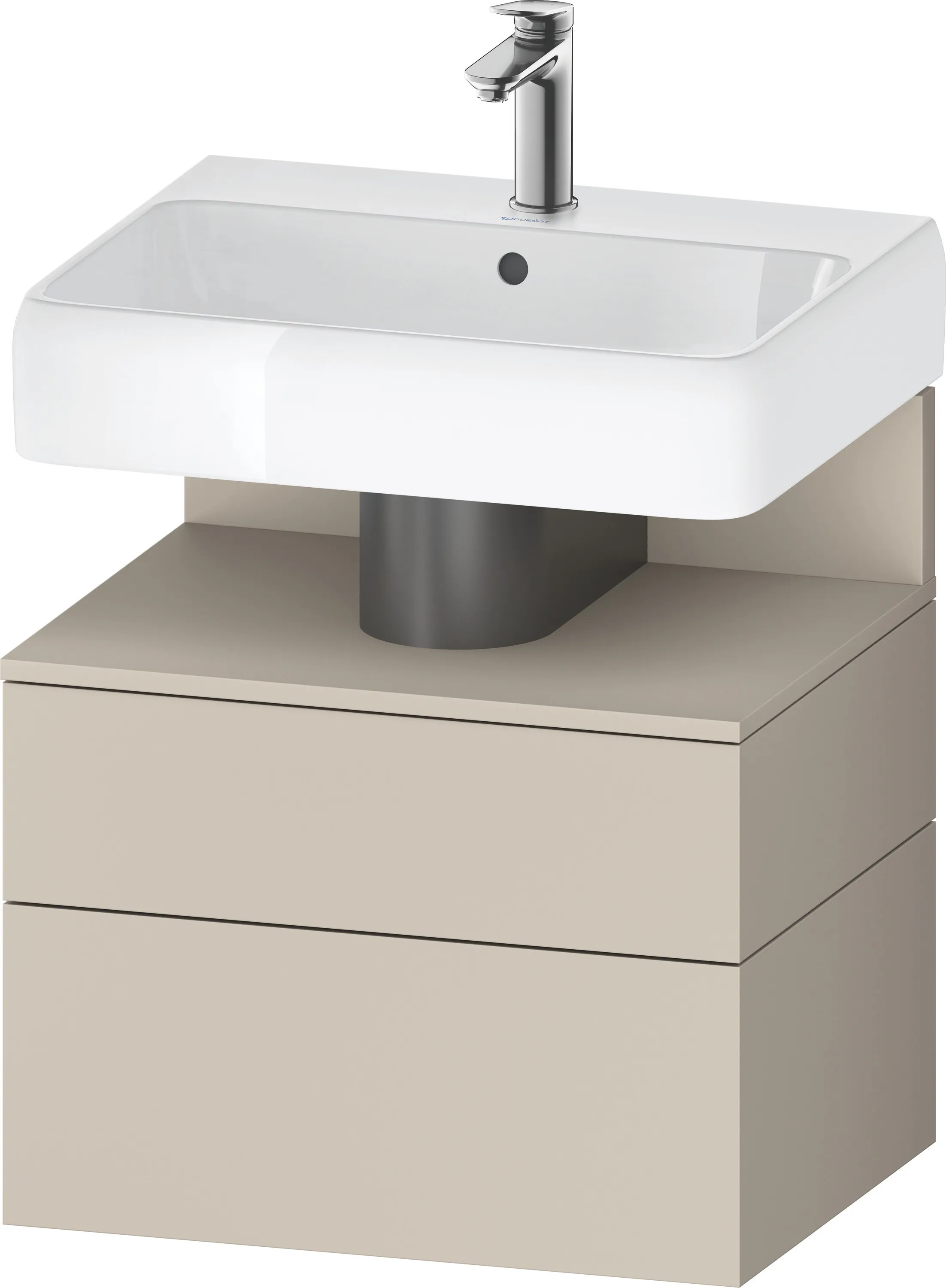 Duravit Waschtischunterschrank wandhängend „Qatego“ 59 × 59 × 47 cm, ohne Beleuchtung