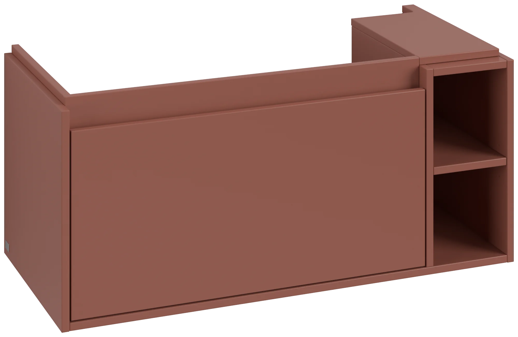 Villeroy & Boch Waschbeckenunterschrank Skyla, eckig, Wine Red, 972x436x439 mm, Höhe 436 mm, mit SoftClosing, 1 Auszug, montiert