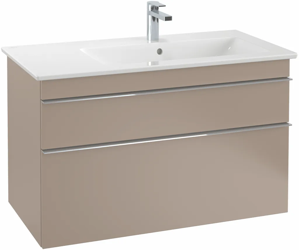 Villeroy & Boch Waschtischunterschrank „Venticello“ für Schrankwaschtisch 953 × 590 × 502 mm Volcano Black, für Becken rechts
